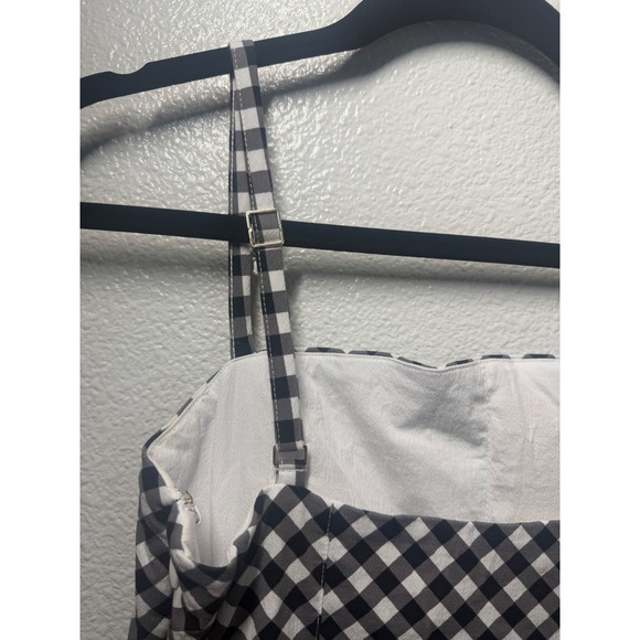 Abercrombie & Fitch Gingham Mini Skort Dress Black White 159D3127 Mens Size M - Picture 10 of 12